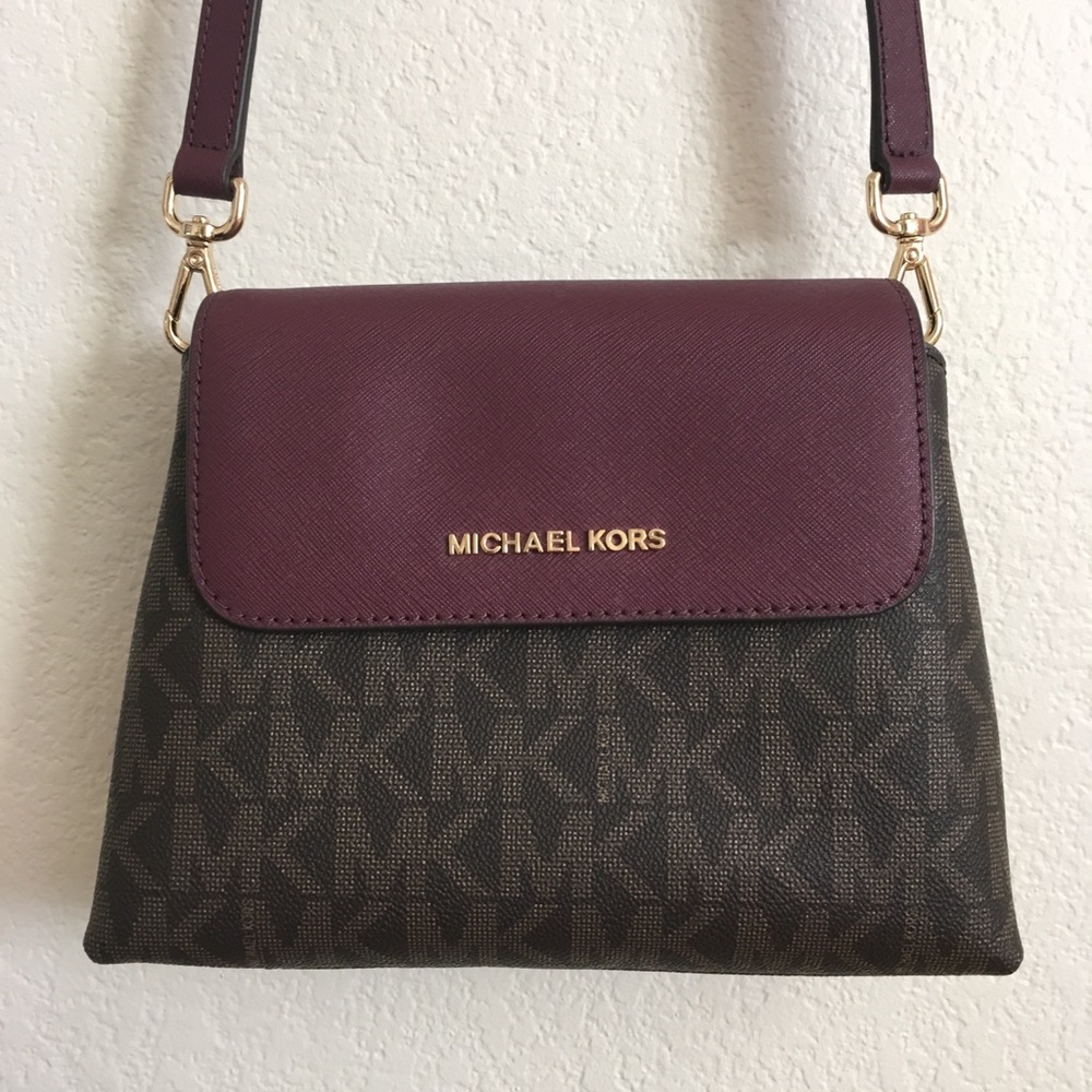 Michael Kors Brown MK Crossbody Bag